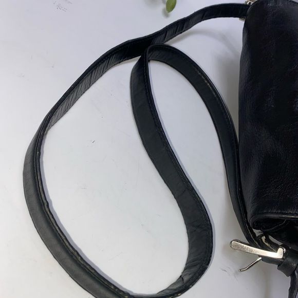 Fossil Flap Leather Messenger Bag Black Medium - Picture 5 of 12